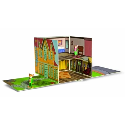 Imagen de Giochi Preziosi 2275 Casa de cartón desplegable con 2 Figuras acción
