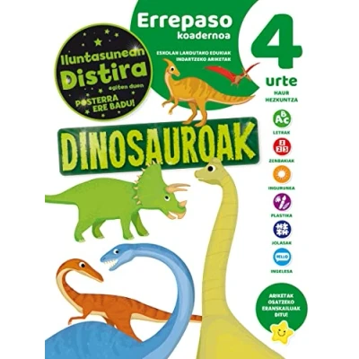 Imagen de Errepaso Koaderno Luminiszentea 4 urte dinosauroak