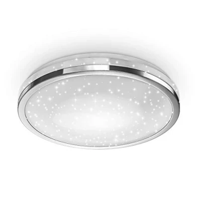Imagen de B.K.Licht led lámpara de techo con decoración estrellar I 15W cielo estrellado 1500lm color luz blanca neutra 4000K plafon Ø329mm