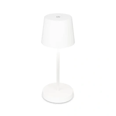 Imagen de BRILONER Lámpara led táctil regulable, IP44, USB C, luz blanca cálida, inalámbrica, lampara camping, recargable portatil, recargable, escritorio, 26x10cm, color blanco