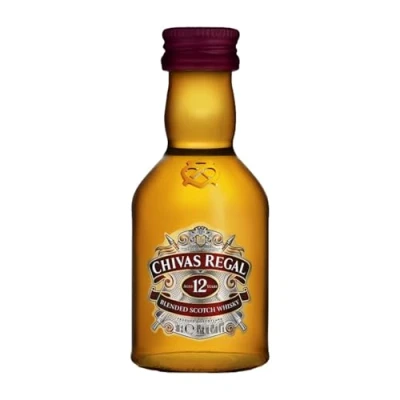 Imagen de Whisky Blended Caja de 12 unidades Chivas Regal Años Botellín Miniatura 5 cl
