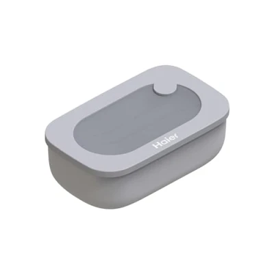 Imagen de Tupper Haier HAGSG4080 , Hermético, Lunch box, Válvula para calentar en microondas, Doble compartimento, Gris