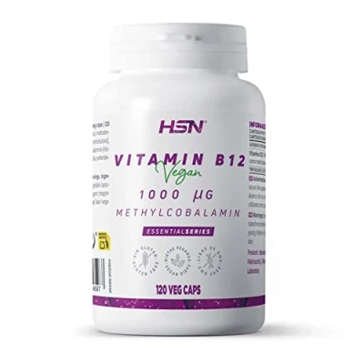 Imagen de Vitamina B12 Metilcobalamina de HSN 120 Cápsulas Vegetales 1000 mcg 4 Meses Suministro Forma Activa y Biodisponible No GMO, Vegano, Sin Gluten