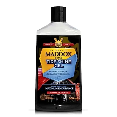 Imagen de Maddox Detail Tire Shine Gel 500ml Hidratador de Plasticos Coche Abrillantador Neumaticos Gomas con Función Protectora y Renovadora contra Polución Rayos Solares