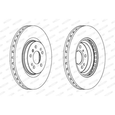 Imagen de FERODO PREMIER Coat+ disc DDF1533C 1 Disco de freno 330 32 5 ventilado revestido sin tornillos MERCEDES BENZ: Clase R, ML