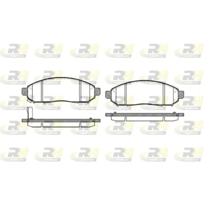 Imagen de ROADHOUSE 21162.01 Juego de pastillas freno Eje delantero con contacto avisador desgaste NISSAN: Pathfinder 3, NP300 Navara Pick up, Murano I