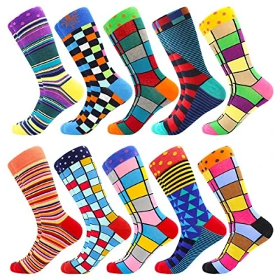Imagen de BISOUSOX Calcetines Estampados Hombre,Hombres Ocasionales Divertidos Impresos de Algodón Pintura Famosa Arte Calcetines,Calcetines Colores Moda（39 46,multicolor）