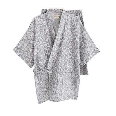 Imagen de un brand Pijama japonés de manga corta Yukata Kimono Wave (Talla L, Ligero)