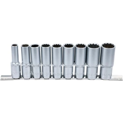 Imagen de BGS 5253 Juego de llaves vaso 12 caras, largas entrada 12,5 mm (1/2&quot;) 10 24 9 piezas