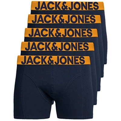 Imagen de Jack &amp; Jones Jacplain Solid Trunks, Hombre, 5 Unidades Azul Marino, S