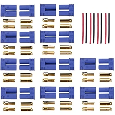 Imagen de N/B EC5 Conectores de Cobre Banana Enchufe Bala Conector Hembra + Macho para RC ESC LIPO Bateria/Motor(10 Pares