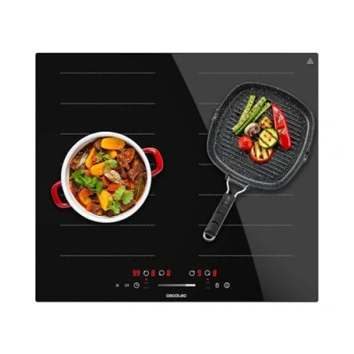 Imagen de Cecotec Placa de Inducción 1 Fuego + Zona Flex Bolero Squad 4001 Flex. 7200W, 9 Niveles, Bajo Consumo, Temporizador, Booster Function, Control Táctil, Bloqueo para Niños, Stop&amp;Go