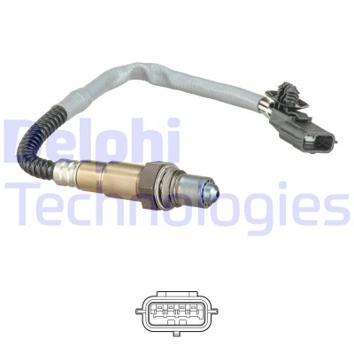 Imagen de DELPHI ES20680 12B1 Sonda lambda plana, térmico rectangular RENAULT: ESPACE 4, MEGANE 2 Coupe Cabriolet,