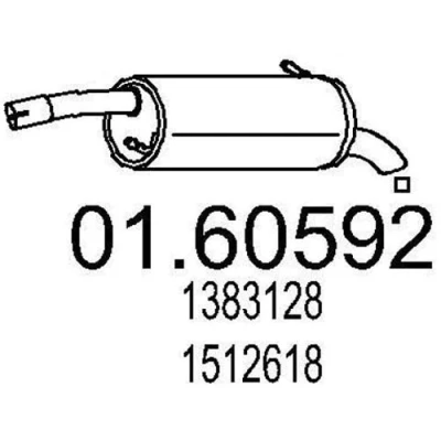 Imagen de MTS 01.60592 Silenciador trasero 880 FORD: FIESTA 5