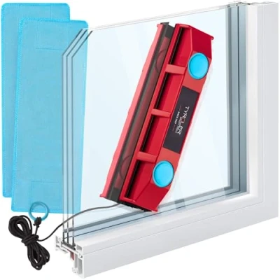 Imagen de Tyroler Bright Tools The Glider D 2 Limpiacristales Magnético para Ventanas de Vidrio Doble con un Grosor 8 18 mm