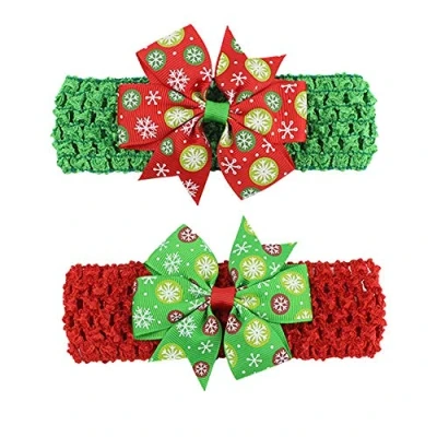 Imagen de Longsing Diademas de Nina Navidad,Diademas Navidad para Bebes Juego Ninas Bowknot