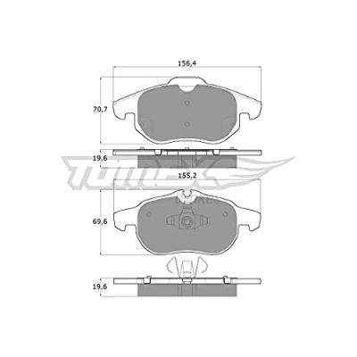 Imagen de TOMEX brakes TX 13 04 Juego de pastillas freno Eje delantero preparado para indicador desgaste OPEL: Zafira B, Astra H GTC, Vectra C Berlina
