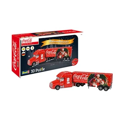 Imagen de Revell Calendario de Adviento Coca Cola Truck 01041 I 3D Puzzle DIY para aficionados jóvenes y
