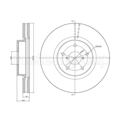 Imagen de Disco de freno METELLI 23 1646C
