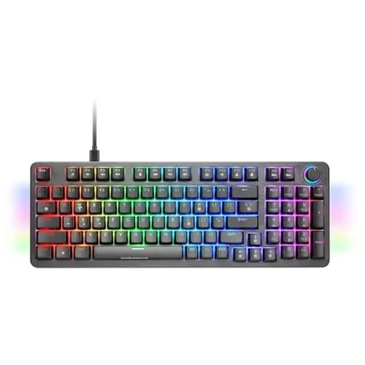 Imagen de Mars Gaming MKPRO, Teclado Mecánico Completo, RGB Chroma, Switches Hot Swap Mecánicos, Antighosting, Rueda de Control, Software Avanzado, Multiplataforma, Switch Silent, US, Negro