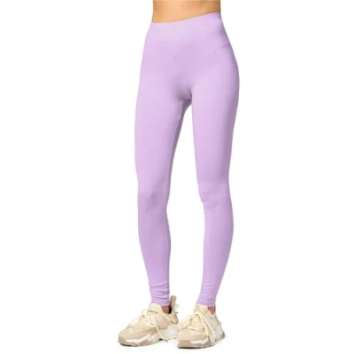 Imagen de Merry Style Leggins Largos Deportivas Mujer Mallas con Cintura Elástica Vestir Suaves Flexibles, Transpirables Ideal para Todas Las Estaciones MS10 143(Morado Claro, S)