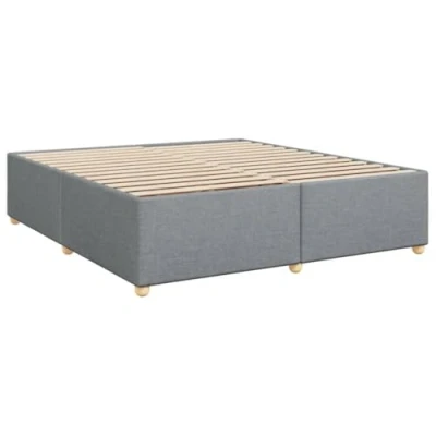 Imagen de vidaXL Cama sin colchón Tela Gris Claro 180x200 cm, Marco de Cama, somier, Plataforma, Marcos Muebles Dormitorio