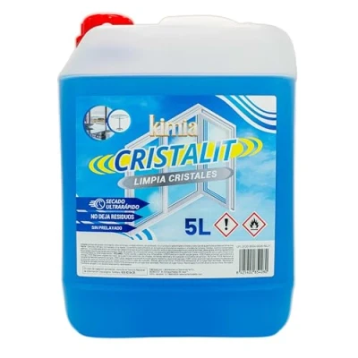 Imagen de KIMIA Limpiacristales Secado Ultra Rápido Para Cristales, Espejos y Ventanas Sin rayas, marcas o residuos Elimina grasa suciedad de superficies acristaladas Resultado Brillante 5L