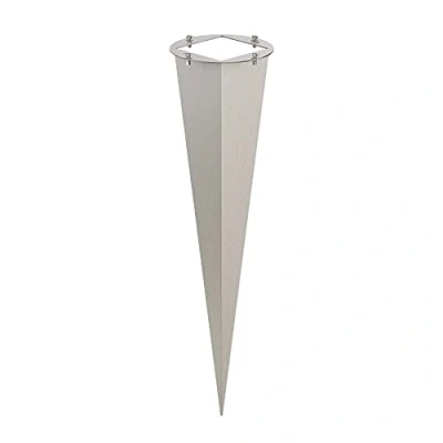 Imagen de ledscom.de Pico de tierra para jardín, columnas acero inoxidable, 40cm, 11 x 11cm