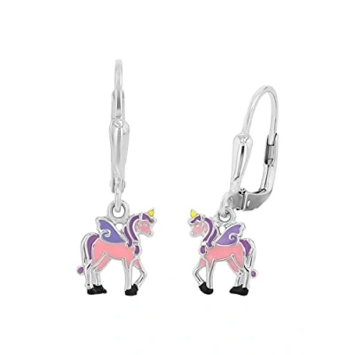 Imagen de Prinzessin Lillifee Einhorn Rosie Pendientes para niños, Talla: One Size, Lila