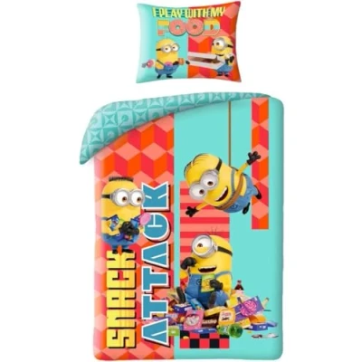 Imagen de Halantex Juego de cama Minions Gru, mi villano favorito Stuart Bob Kevin, funda nórdica 140 x 200 cm y almohada 70 90 cm, 100% poliéster multicolor