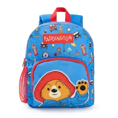 Imagen de Paddington Mochila Bear Boys azul y roja con correas ajustables Personaje británico práctico organizado, bolsa deportiva escolar para niños Serie de películas regalo, azul, Taille