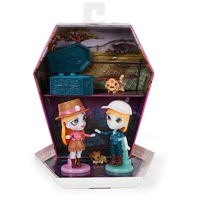 Imagen de Zombaes Forever, Wild Vibes Juego Deluxe Big Cat Un Rescue con muñecas Zombie y Accesorios, 2 Personajes de 8,9 cm, Animales Mucho más, Juguetes para niñas