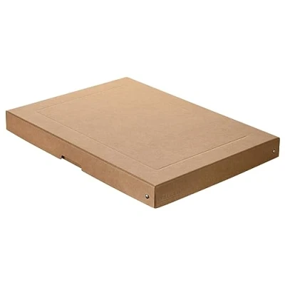 Imagen de FALKEN Original PureBox Nature. Fabricado en Alemania. 40 mm de alto, DIN A3. caja almacenamiento con tapa cartón resistente, regalo vegana, transporte, multiusos