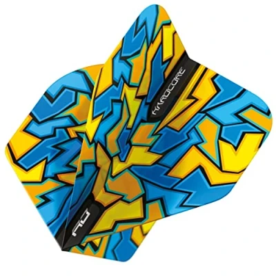 Imagen de RED DRAGON Hardcore Radical Blue Crackle 4 juegos por paquete (12 vuelos de dardos en total)