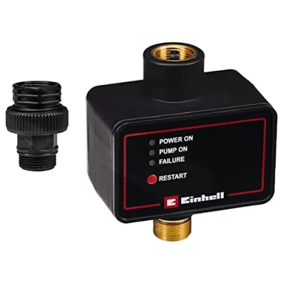 Imagen de Original Einhell Interruptor de caudal electrónico (10 bar, válvula retención, protección marcha en seco, adaptador conexión, enchufe integrado, cable red 1,45 m)