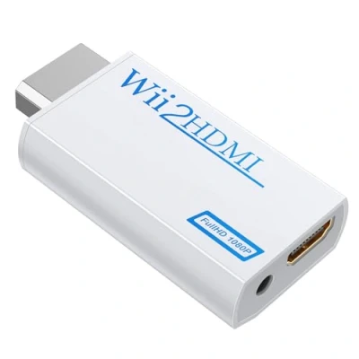 Imagen de Wii a HDMI adaptador, gana convertidor conector con salida de vídeo 1080p/720p y 3,5 mm Audio Soporta todos los modos visualización