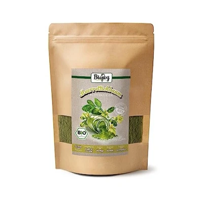 Imagen de Biojoy Moringa en Polvo Ecológica (500 g), Hojas de molida, ideal para Té (Moringa oleifera Lam.)