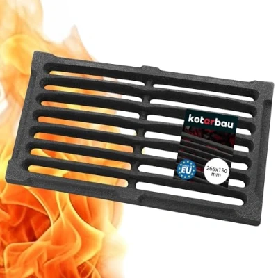Imagen de KOTARBAU® Rejilla de Hierro Fundido para Chimenea, 26 x 15 cm, Cenizas, Rectangular chimeneas, Estufas, Parilla Resistente