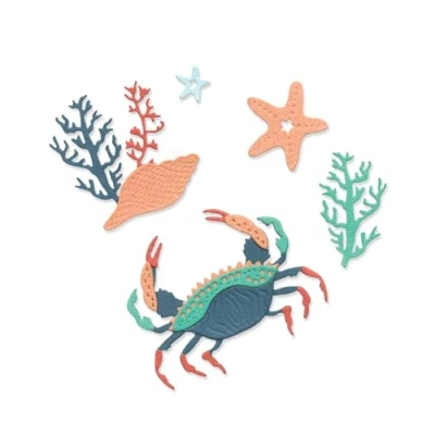 Imagen de Sizzix Thinlits Juego de troqueles Ocean Medley, multicolor, talla única