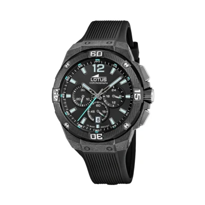 Imagen de LOTUS Reloj Hombre 18975/3 Chrono Caja de Fibra Carbono Negro Correa Caucho