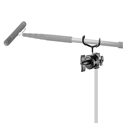 Imagen de Neewer Adaptador de Montaje Palo Boom Micrófono Incluye 2,5 Pulgadas Cabeza Agarre y Soporte Boom, Apto para C (Negro)