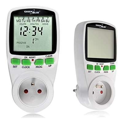 Imagen de Greenblue GB105 Contador Digital Temporizador semanal Salida 16 Prog., Enchufe francés