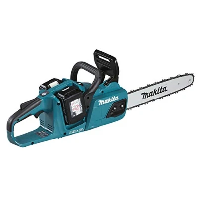 Imagen de Makita DUC355PT2 Twin 18V (36V) Li ion LXT 35cm motosierra sin escobillas completa con 2 baterías de 5.0 Ah y cargador doble puerto