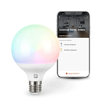 Imagen de Garza Smart Bombilla LED Zigbee Globo G95, 11W (equivale a 75W de incandescencia), E27, Requiere Puente/Bridge, RGB + CCT, Intensidad regulable, Programable, Control por voz y app, Alexa/Google