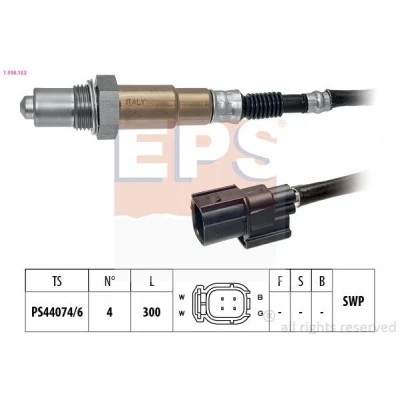 Imagen de EPS 1.998.153 Sonda lambda Made in Italy OE Equivalent térmico, plana, Rosca engrasada HONDA: CR V 4, CIVIC 8 Hatchback, 9