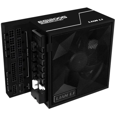 Imagen de Lian Li Edge Gold 1200 fuente de alimentación para PC negra, vatios ATX alimentación, PCIe 5.1, 3.1 PSU 80 Plus Gold, modular, kit cable, 12VHPWR NVIDIA RTX, ventilador