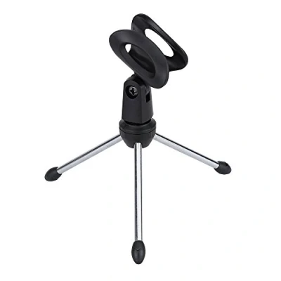 Imagen de Tripode ajustable angulo portatil plegable desmontable Soporte sostenedor de microfono escritorio mesa