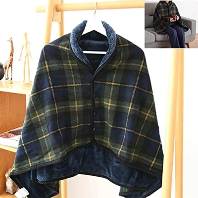 Imagen de YUXINCAI Manta para Silla De Ruedas Resistente Al Viento, Capa Multiusos Que Engrosa El Chal Anciano Ruedas, Invierno Adultos
