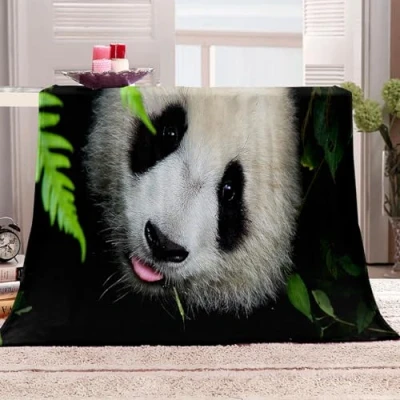 Imagen de Panda Animales Mantas De Lana Manta Sofa Invierno Pelo Suave 130 X 150 Cm