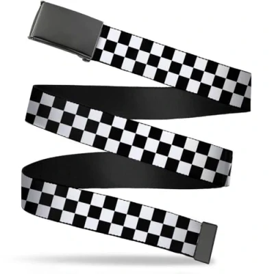 Imagen de Buckle Down Cinturón de tela para hombre, diseño cuadros, multicolor, 1,25&quot; ancho se ajusta hasta 42&quot; tamaño pantalón